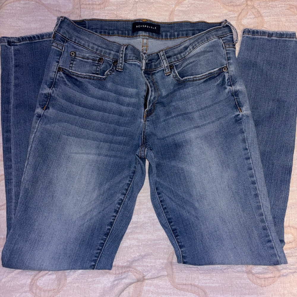 Aeropostale Women's Light Blue Skinny Jeans